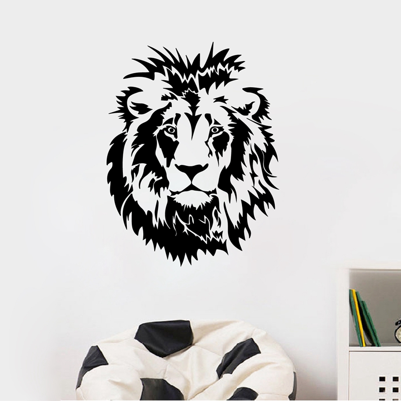 Lighting Mcqueen Bedroom Decor - Autocollant mural tête de Lion en