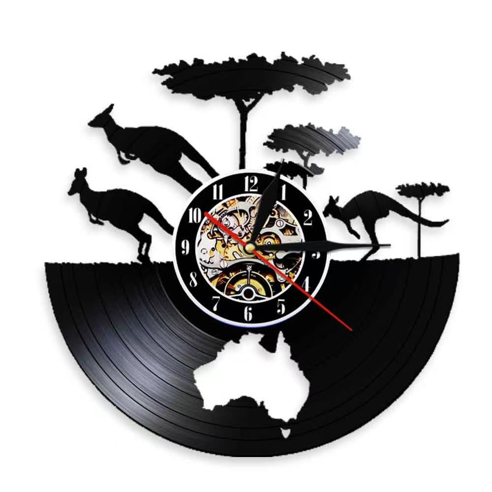 Decor Lighting Australia - Horloge murale en vinyle avec silhouette