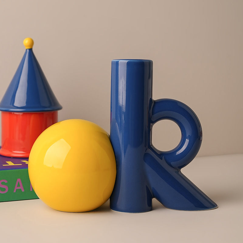 Ok Lighting Decor - Vase en céramique en forme de