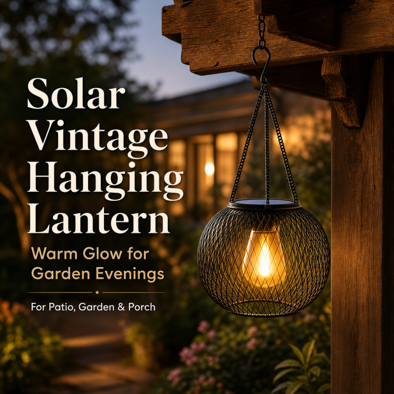 Lighting Decoration Ideas - Lampe solaire LED suspendue pour l'extérieur,