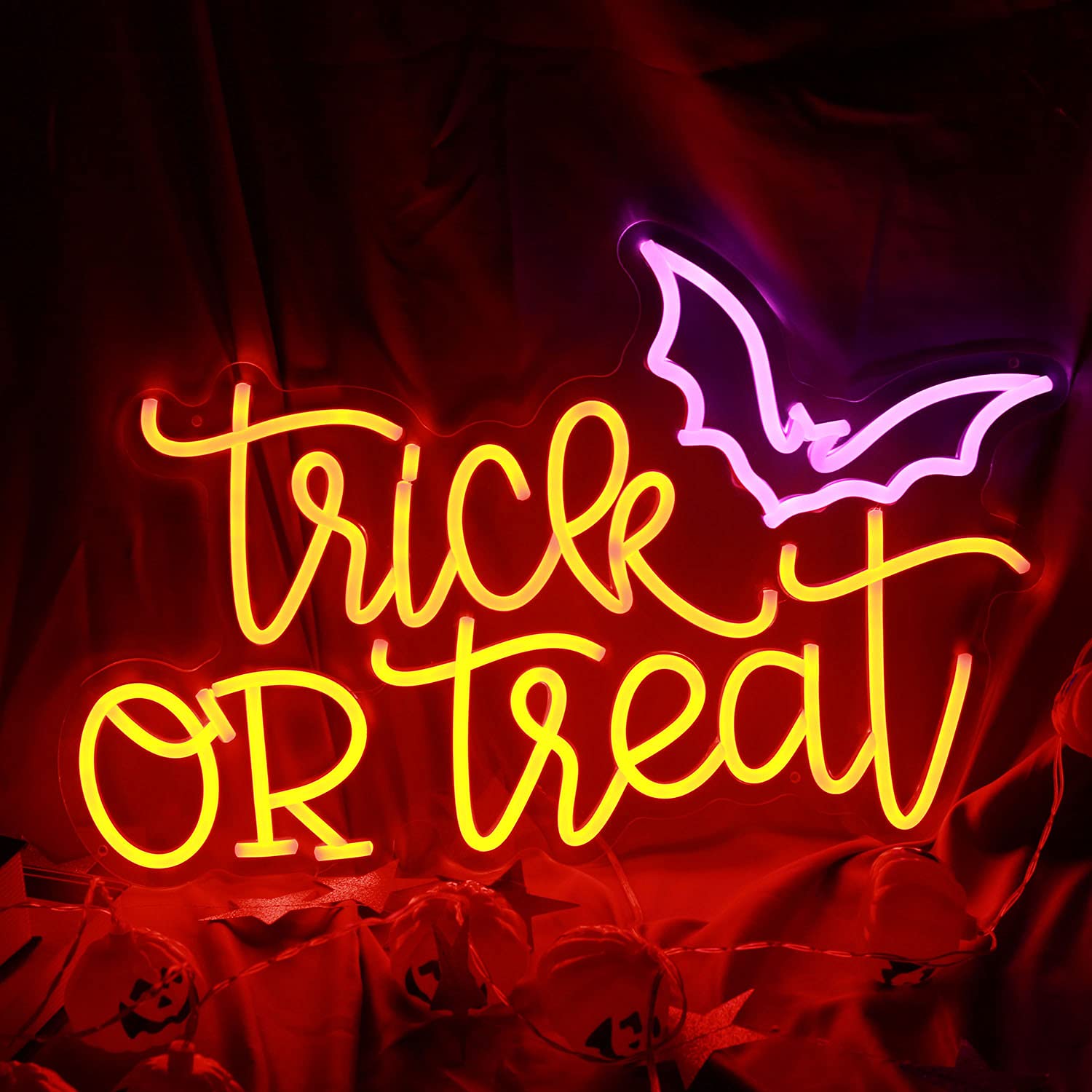 Home Decor Lighting Tricks - Enseigne néon « Trick or Treat