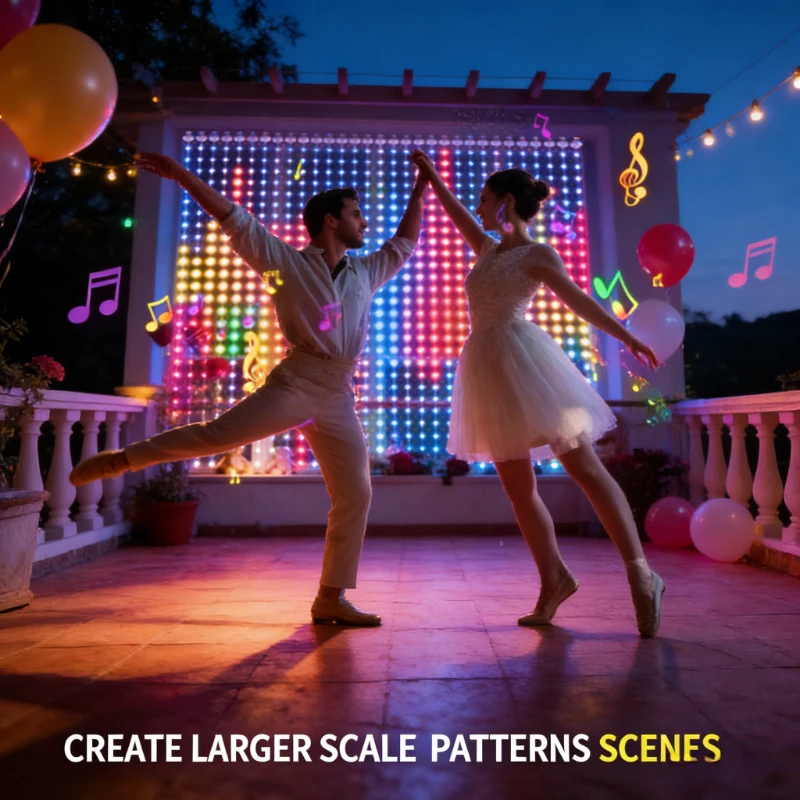 Lighting Christmas Decor - Rideaux lumineux intelligents 400LED, guirlandes lumineuses