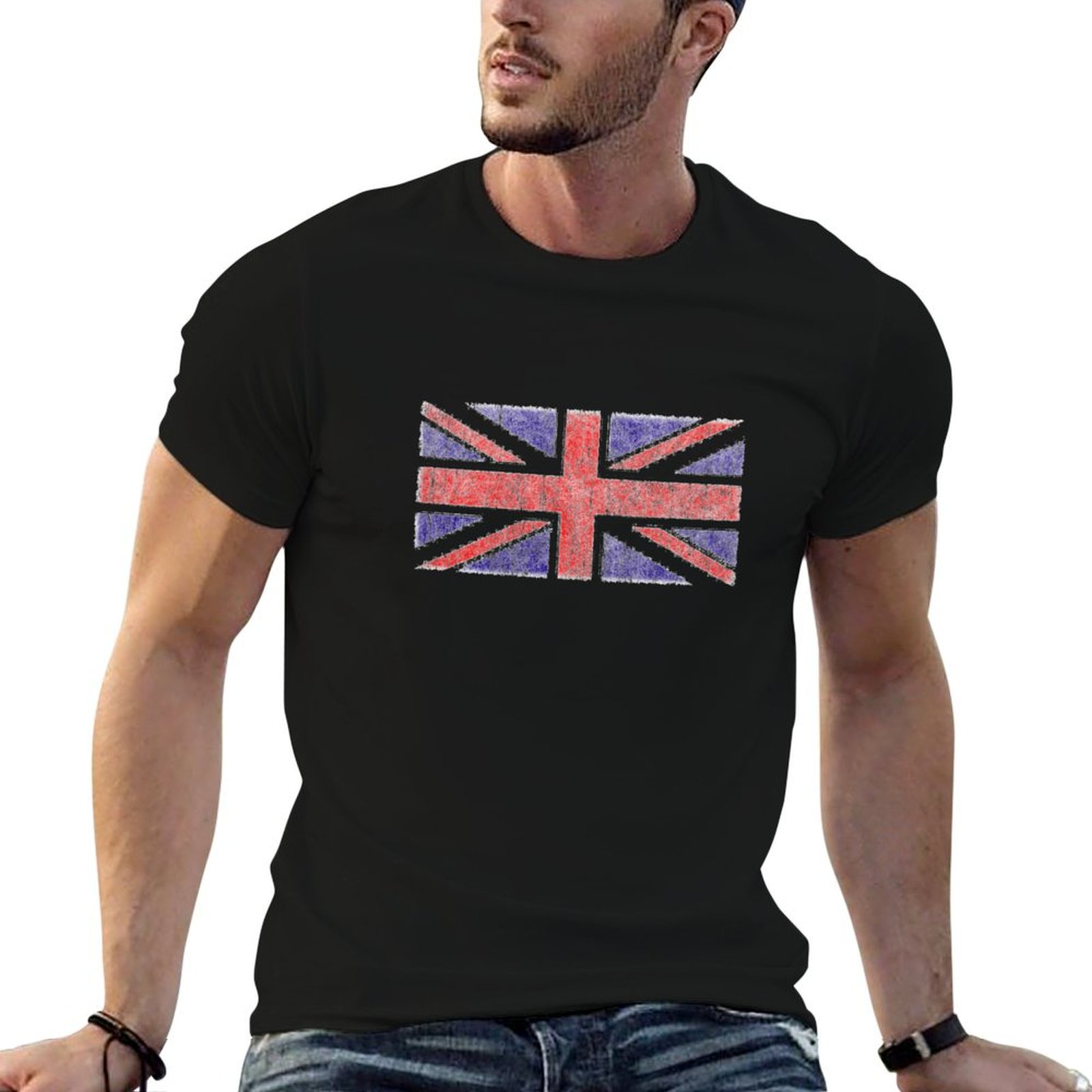 Union Lighting & Decor - T-shirt vintage avec drapeau Union Jack