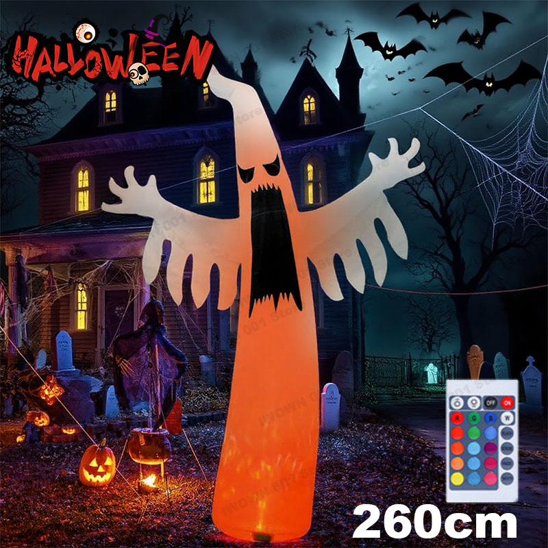 Outdoor Lighting Wedding Decor - Fantôme effrayant gonflable d'halloween avec lumières