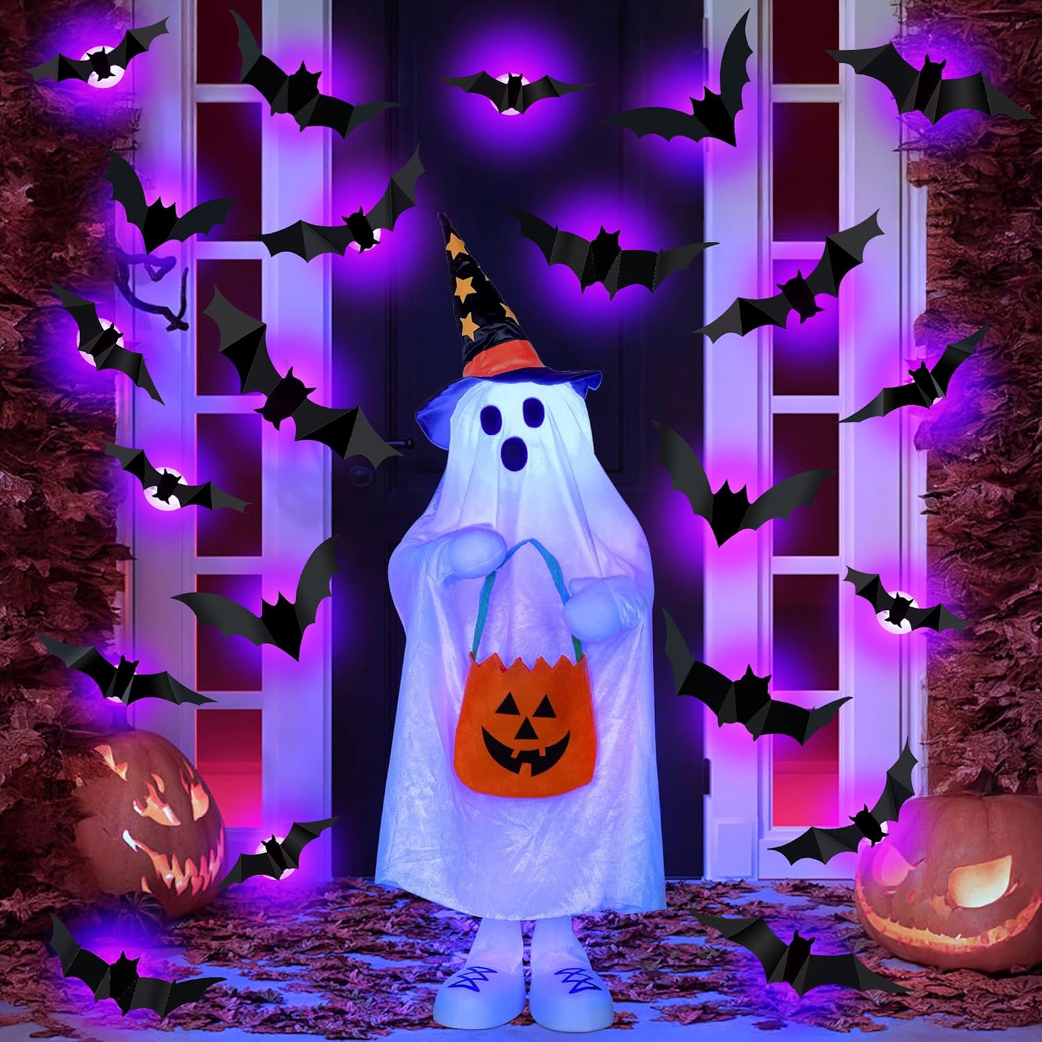 Outdoor Lighting Wedding Decor - Halloween LED chauves-souris araignée décor lueur