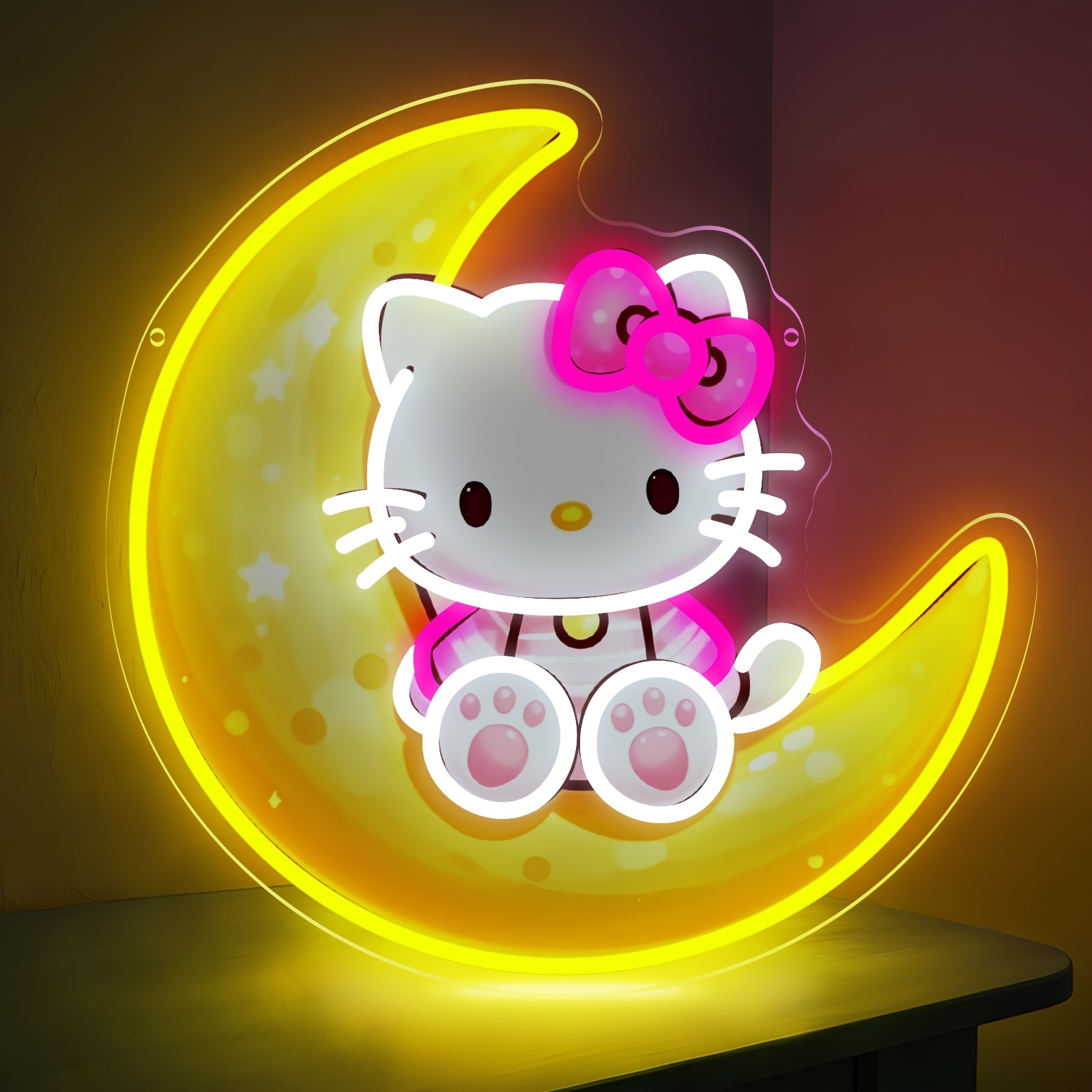 Led Moon Lamp - Lampe néon LED Hello Kitty sur