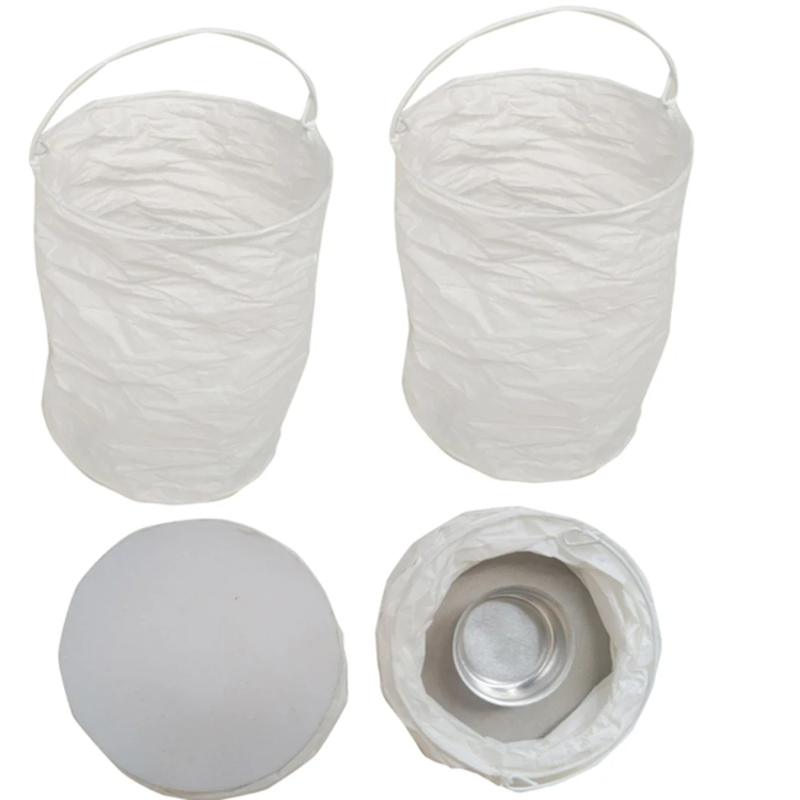 Outdoor Lighting Wedding Decor - Lanterne en papier droite blanche, 4