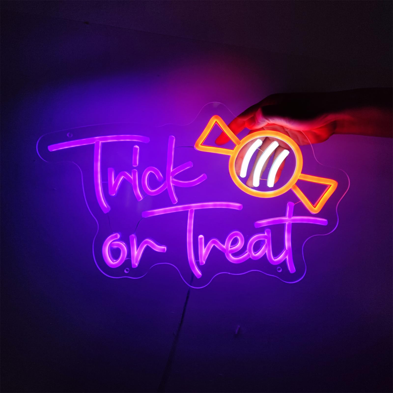 Home Decor Lighting Tricks - Enseigne néon « Trick or Treat