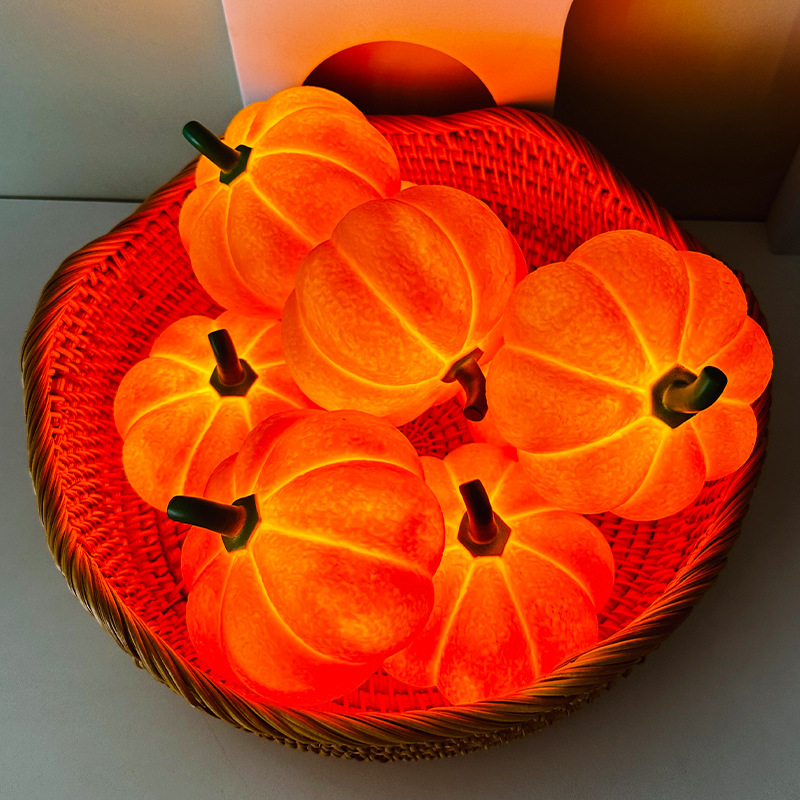 Home Decor Lighting Tricks - Veilleuse LED citrouille d'halloween, lanterne chaude