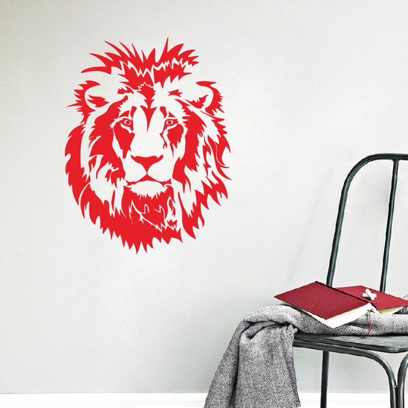 Autocollant mural tête de Lion - Lighting Mcqueen Bedroom Decor avis et prix