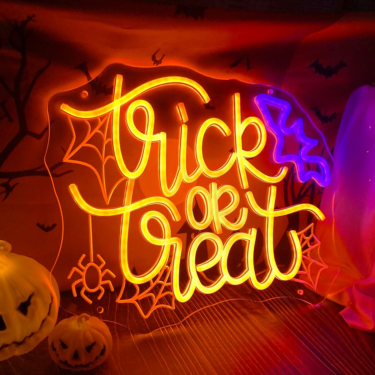 Trick or Treat LED enseigne au - Home Decor Lighting Tricks avis et prix