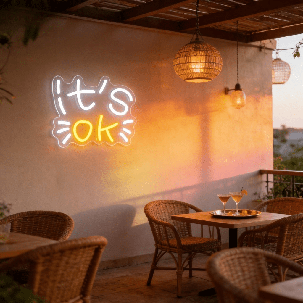 Enseigne néon LED « It's OK », - Ok Lighting Decor avis et prix