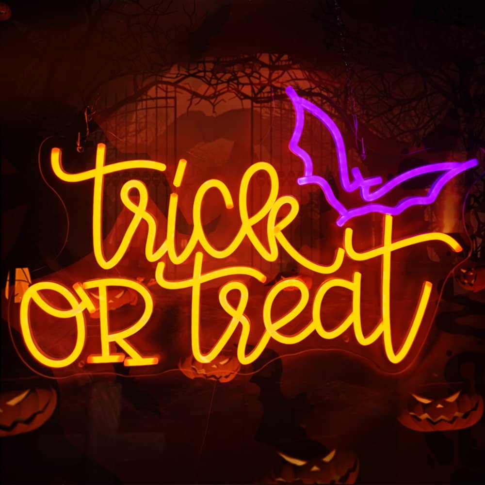 Enseigne néon « Trick or Treat - Home Decor Lighting Tricks avis et prix