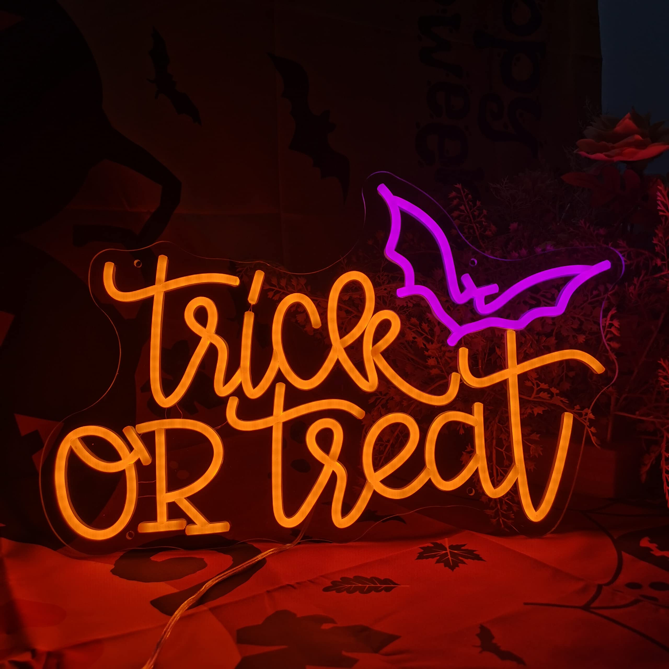 Enseigne néon « Trick or Treat - Home Decor Lighting Tricks avis et prix