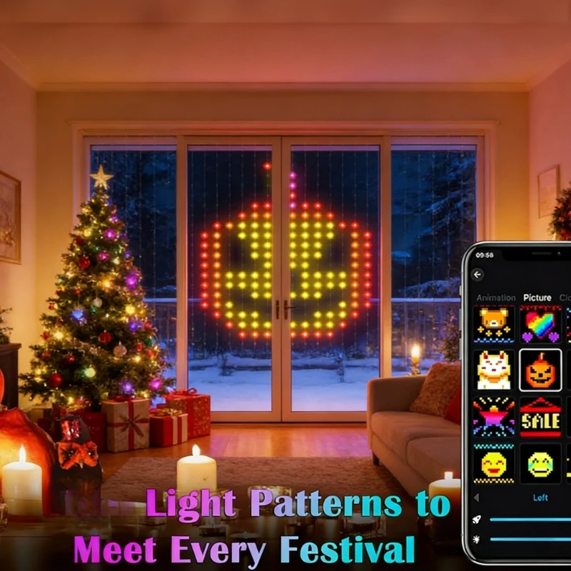 Rideaux lumineux intelligents  - Lighting Christmas Decor avis et prix