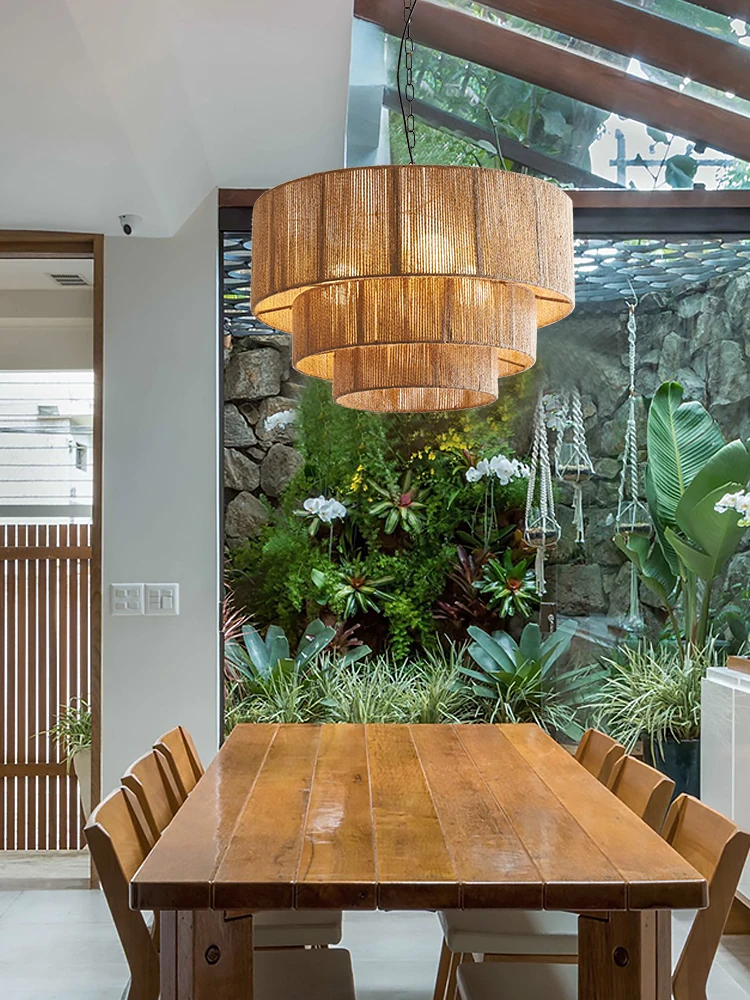 Lustre rétro bohème en rotin f - Decor Lighting Australia avis et prix