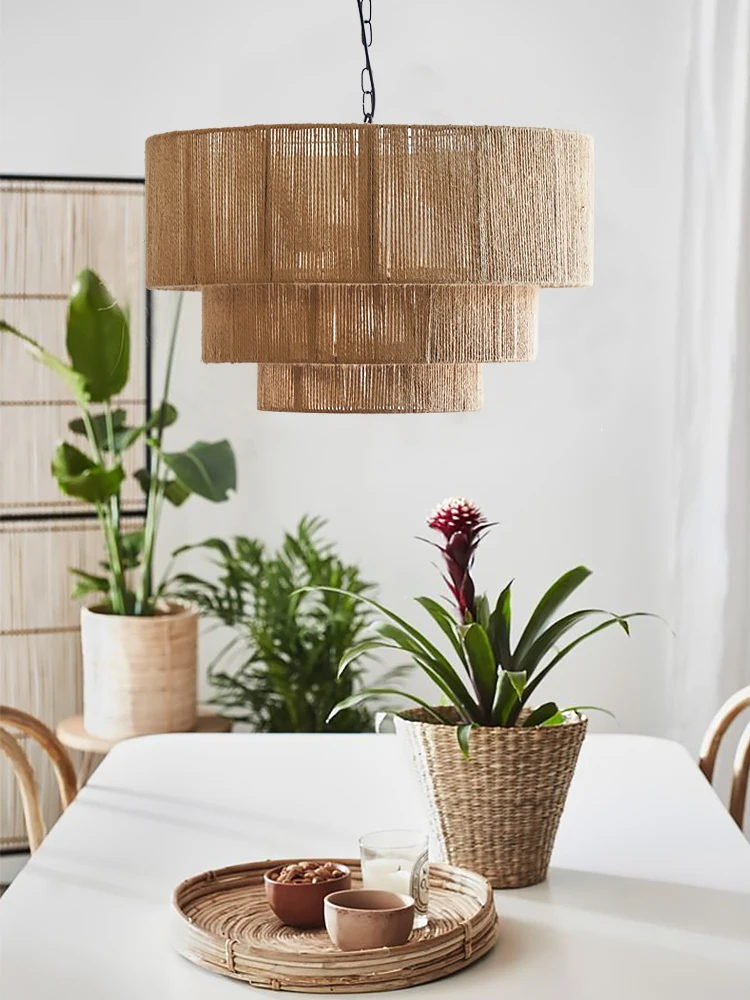 Lustre rétro bohème en rotin f - Decor Lighting Australia avis et prix