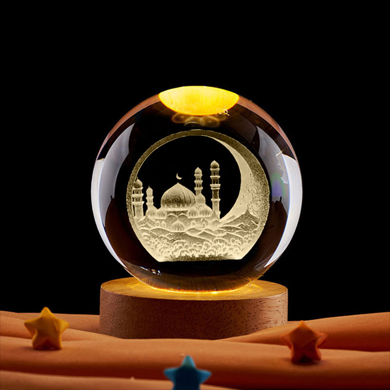 Boule de cristal 3D pour décor - Led Moon Lamp avis et prix