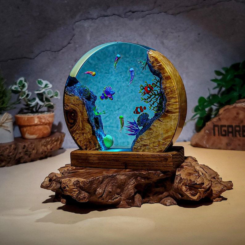 Lampe de table en résine sur l - Lighting Christmas Decor avis et prix