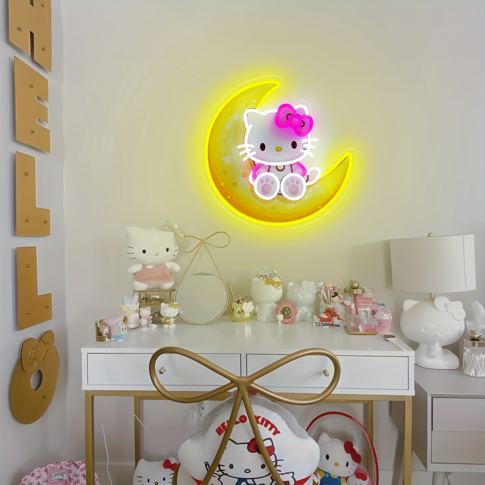 Lampe néon LED Hello Kitty sur - Led Moon Lamp avis et prix