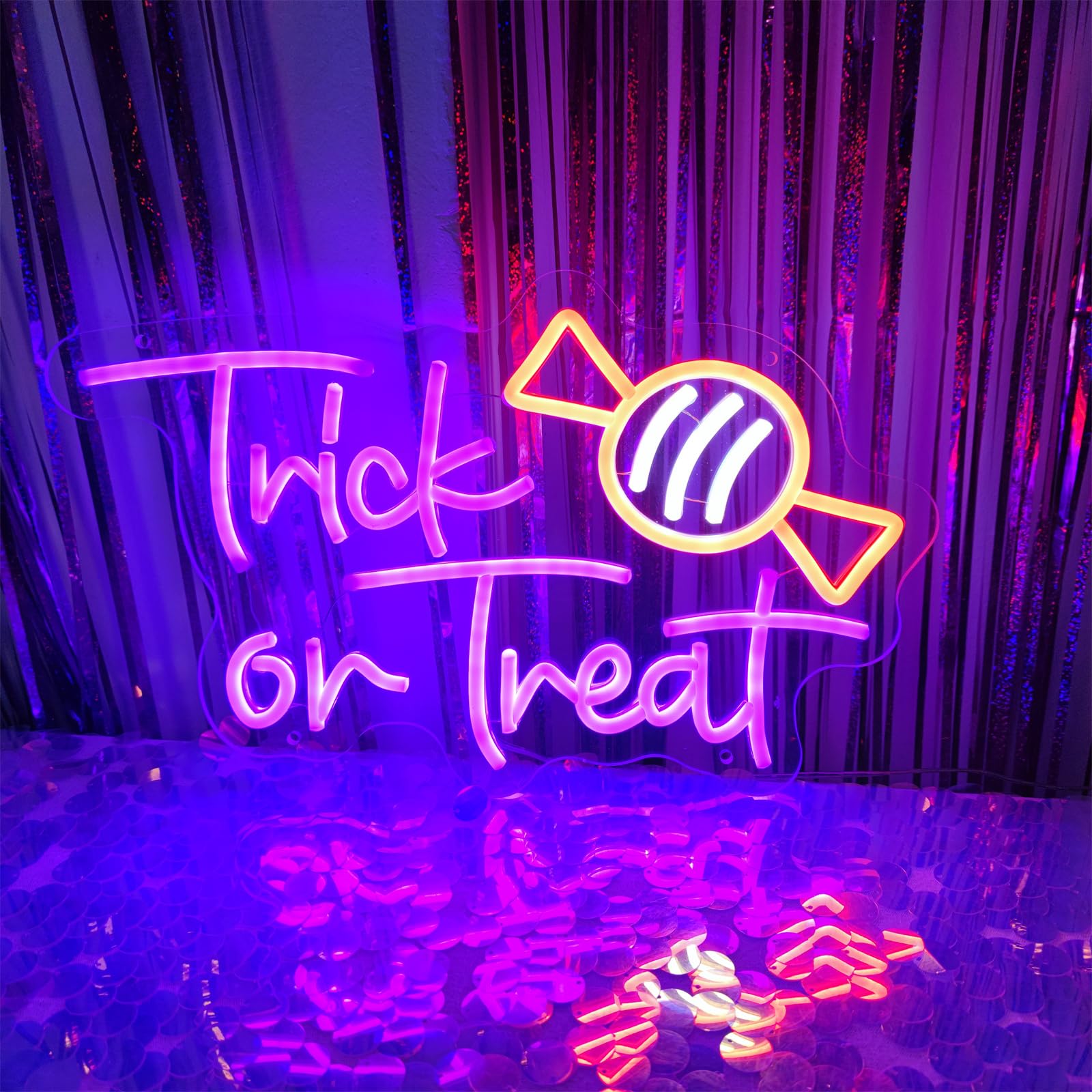 Enseigne néon « Trick or Treat - Home Decor Lighting Tricks avis et prix