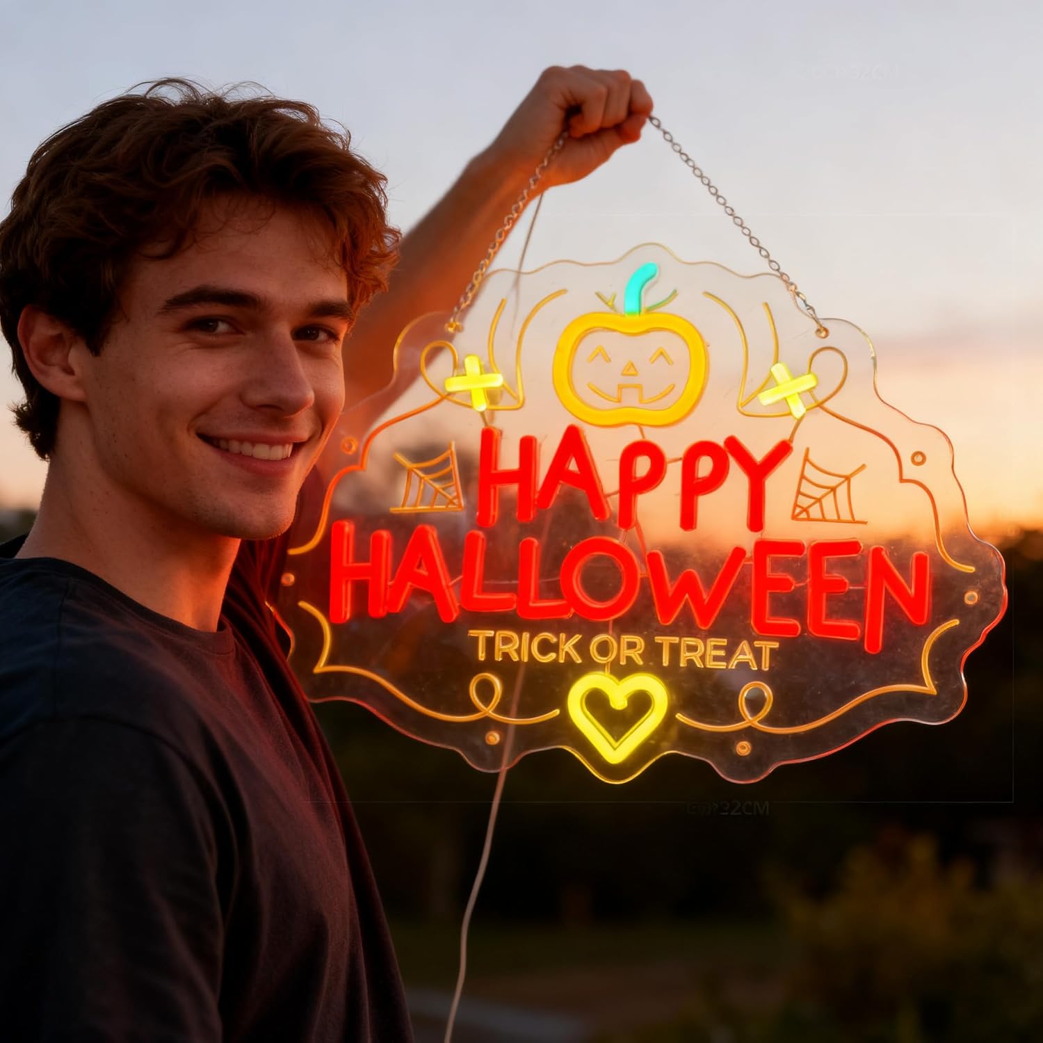 Panneau néon LED Happy Hallowe - Home Decor Lighting Tricks avis et prix