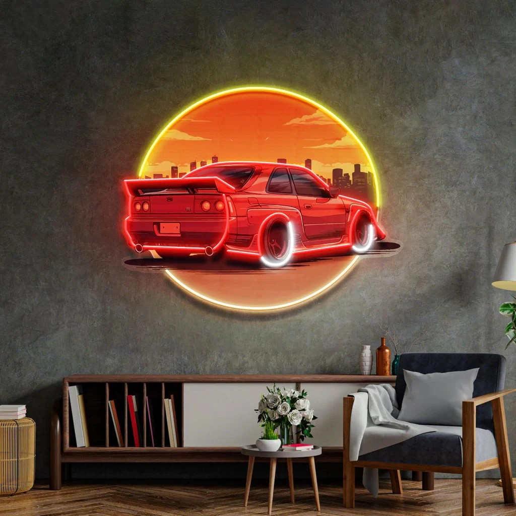 Enseigne murale néon voiture c - Bathroom Lighting Decor Ideas avis et prix