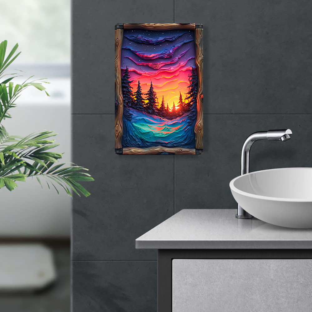Pièce d'art aurores boréales,  - Bathroom Lighting Decor Ideas avis et prix